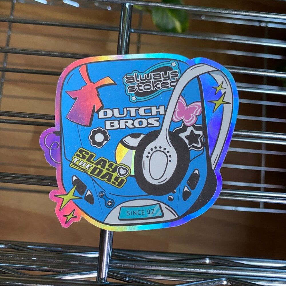 Dutch Bros “Slay the Day” Holographic Sticker